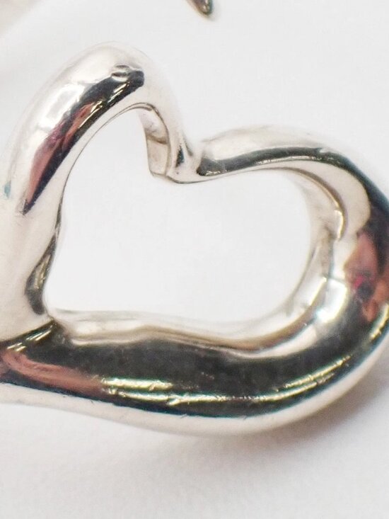 Vintage Tiffany & Co. Elsa Peretti Open Heart Ring Sterling  Tiffany & Co. Logo Open Heart Elsa Peretti Ring US Size 6 Silver Ag 925 09KP564